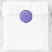 Rond Sticker de cire de lavande de coeur Love (Sac)