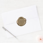 Rond Sticker de cire d'or monogramme, (Enveloppe)