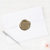 Rond Sticker de cire d'or monogramme, (Enveloppe)