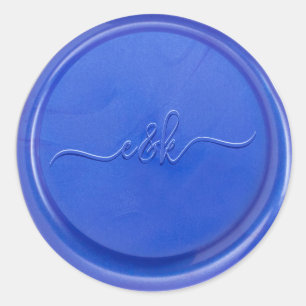 Rond Sticker de cire en quartz bleu initial