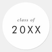 Rond Sticker de classe de typographie Chic Année (Devant)