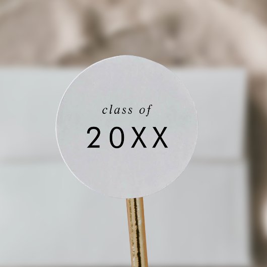 Rond Sticker de classe de typographie Chic Année
