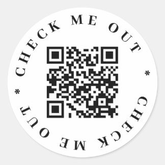 Rond Sticker de code QR