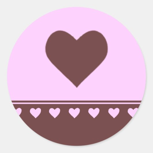 Rond Sticker de coeur (Devant)