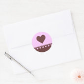 Rond Sticker de coeur (Enveloppe)