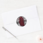 Rond Sticker de coeur humain foncé (Enveloppe)