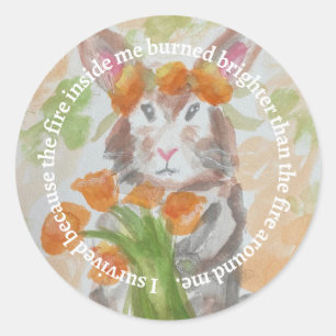 Rond Sticker de collecte de fonds California Wildfire R