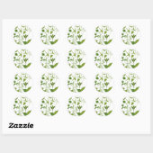 Rond Sticker de collection d'herbes (Feuille)