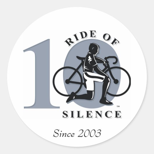 Rond Sticker de commémoration 10ème annuel Ride Of Sile (Devant)