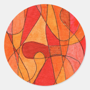 Rond Sticker de conception abstrait "Hot Spot"