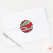Rond Sticker de conception abstrait "Insides Out" (Enveloppe)