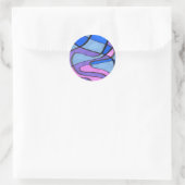 Rond Sticker de conception abstrait "matin Cool" (Sac)