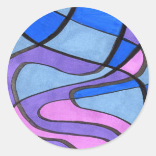 Rond Sticker de conception abstrait "matin Cool"