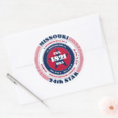 Rond Sticker de conception circulaire du Missouri patri (Enveloppe)