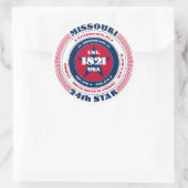 Rond Sticker de conception circulaire du Missouri patri (Sac)