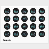 Rond Sticker de conception de ponctuation en anglais am (Feuille)