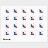Rond Sticker de conception du drapeau de l'État du Texa (Feuille)