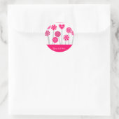 Rond Sticker de conception Lollipops de coeur (Sac)