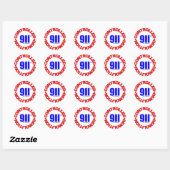 ROND STICKER DE CONSPIRATION 911 (Feuille)