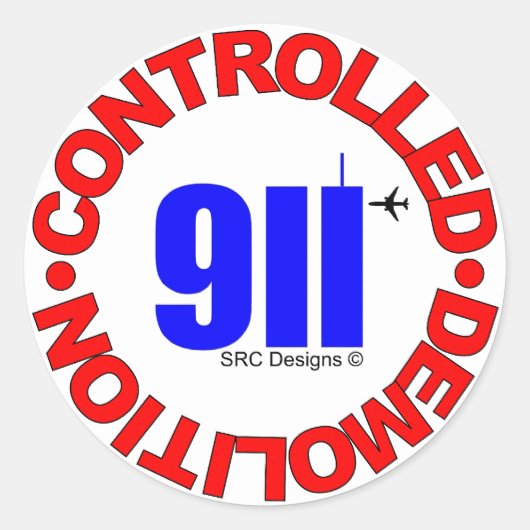ROND STICKER DE CONSPIRATION 911 (Devant)