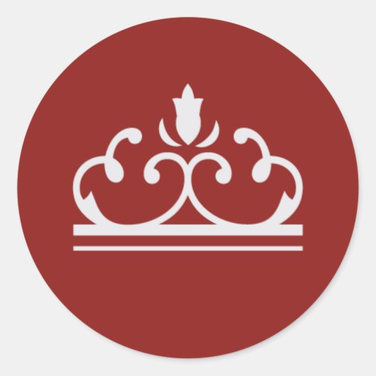 Rond Sticker de conte de fées d'argent (rouge) (Devant)