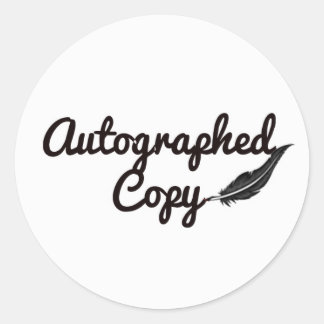 Rond Sticker de copie autographié