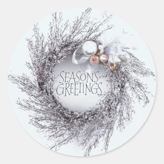 Rond Sticker de couronne de vacances chatoyant (Devant)
