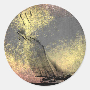 Rond Sticker de course Vintage Grunge