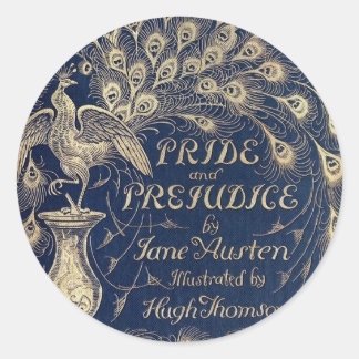Rond Sticker de couverture antique Fierté et Préjudice