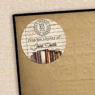 Rond Sticker de couverture de Fête des mariées vintage