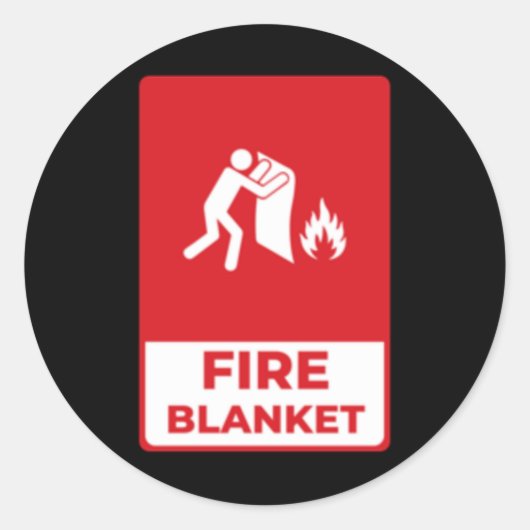 Rond Sticker de couverture d'incendie (Devant)