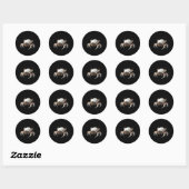 Rond Sticker De Crabe Robot (Feuille)
