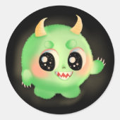 Rond Sticker de créature monstre convivial (Devant)