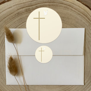 Rond Sticker de croix religieuse chrétienne