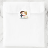 Rond Sticker de danse Mariage romantique (Sac)