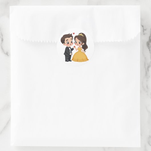 Rond Sticker de danse romantique (Sac)