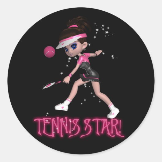 Rond Sticker de début de tennis (Devant)