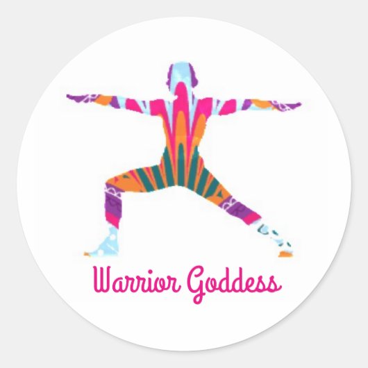Rond Sticker de déesse guerrière (Devant)