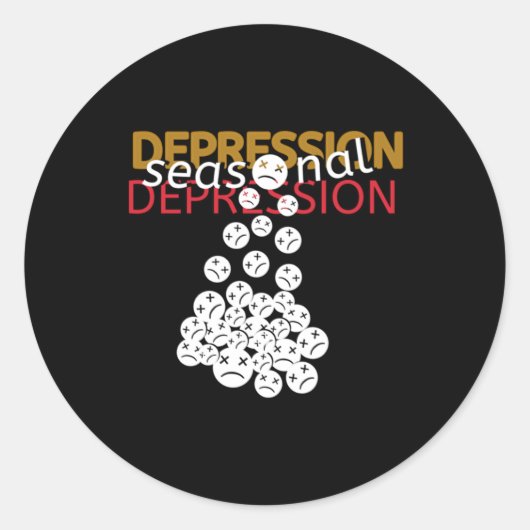 Rond Sticker de dépression saisonnière (Devant)