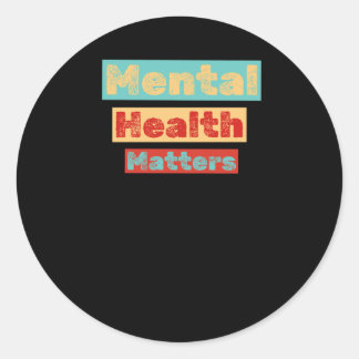 Rond Sticker de design coloré S pour la santé mentale d