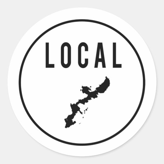 Rond Sticker de design local d'Okinawa (Devant)