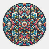 Rond Sticker de design Mandala paisible (Devant)