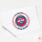 Rond Sticker de design Patriotic Florida Circle (Enveloppe)