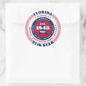 Rond Sticker de design Patriotic Florida Circle (Sac)
