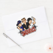 Rond Sticker de dessin de Hounds (Enveloppe)