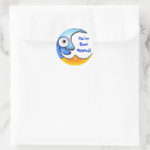 Rond Sticker de dessin "Vous avez été Mooné" fou (Sac)