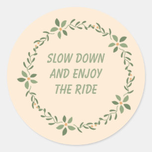 Rond Sticker de devis inspirant pour une vie mentale