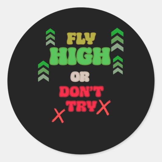 Rond Sticker de devis motivationnel cool (Devant)