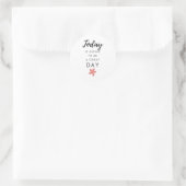 Rond Sticker de devis motivationnel positif (Sac)