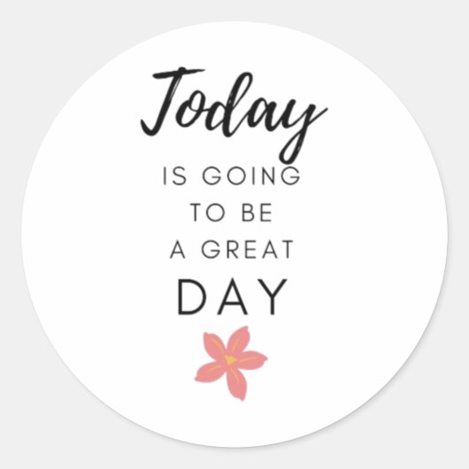 Rond Sticker de devis motivationnel positif (Devant)